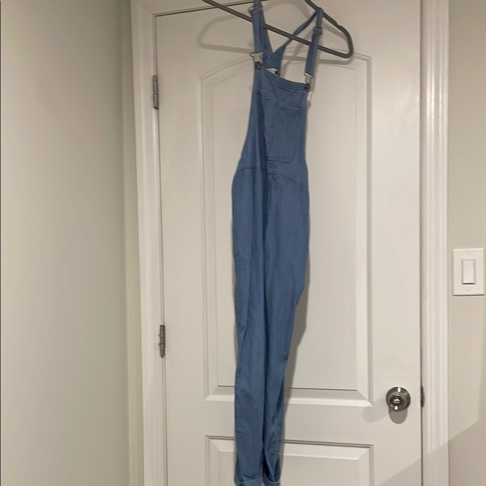 Aerie Blue Denim Jumpsuit Full-Length Utility Style